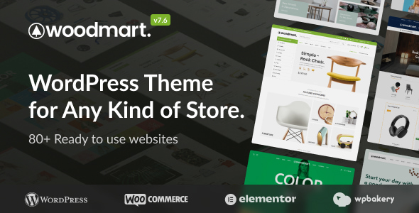 WoodMart v7.6.0 – 响应式 WooCommerce WordPress 主题无限制版