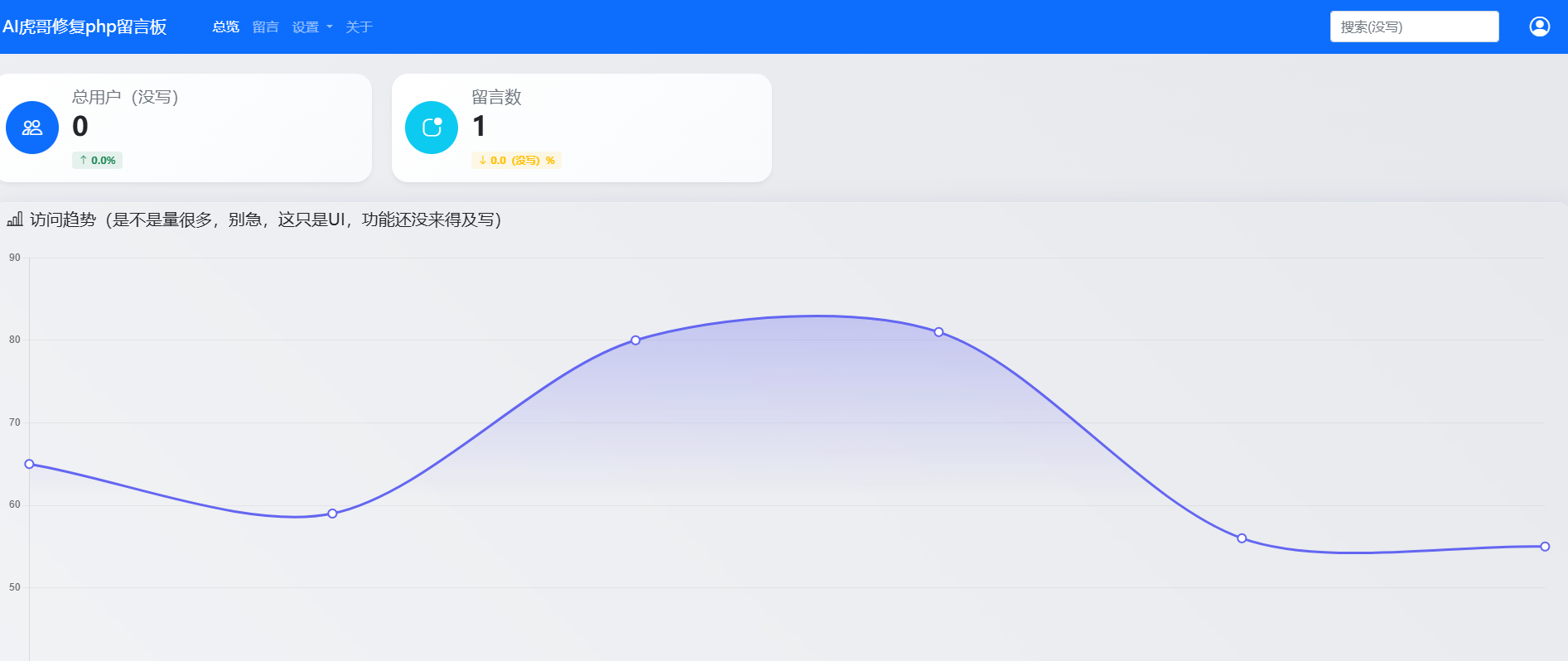 AI虎哥修复简单php在线留言板源码