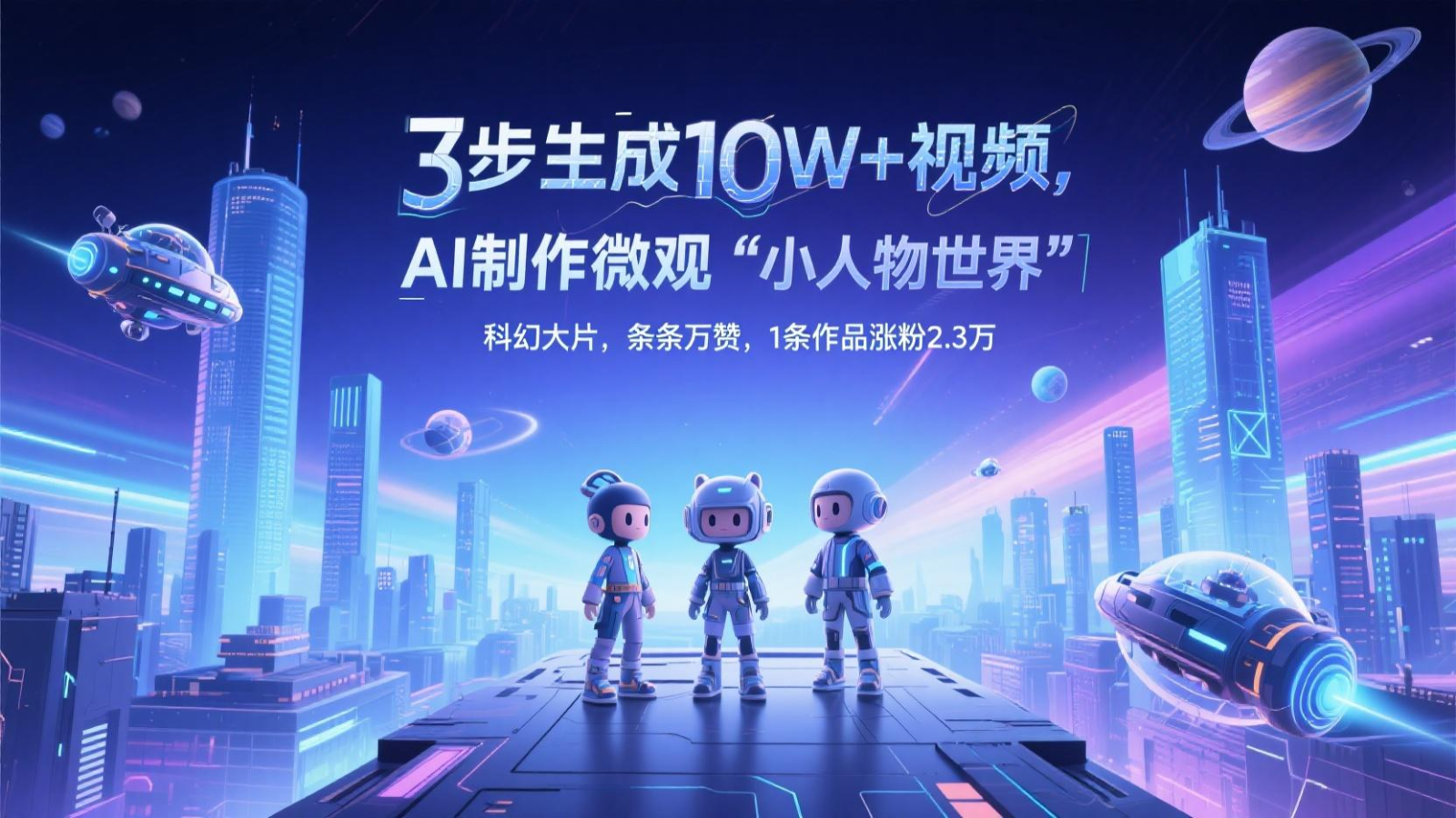 三步生成10W+视频，AI制作微观“小人物世界”科幻大片