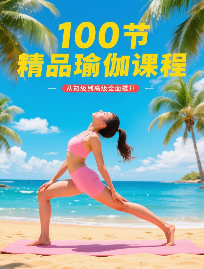 瑜伽从初级到高级 (100 课)：全面提升身心的完整之旅