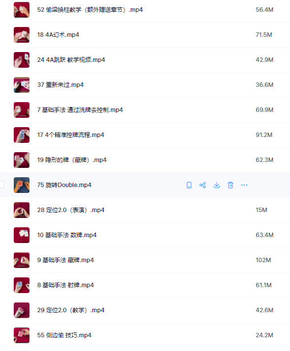 《纸牌过大年》全套纯手法合集