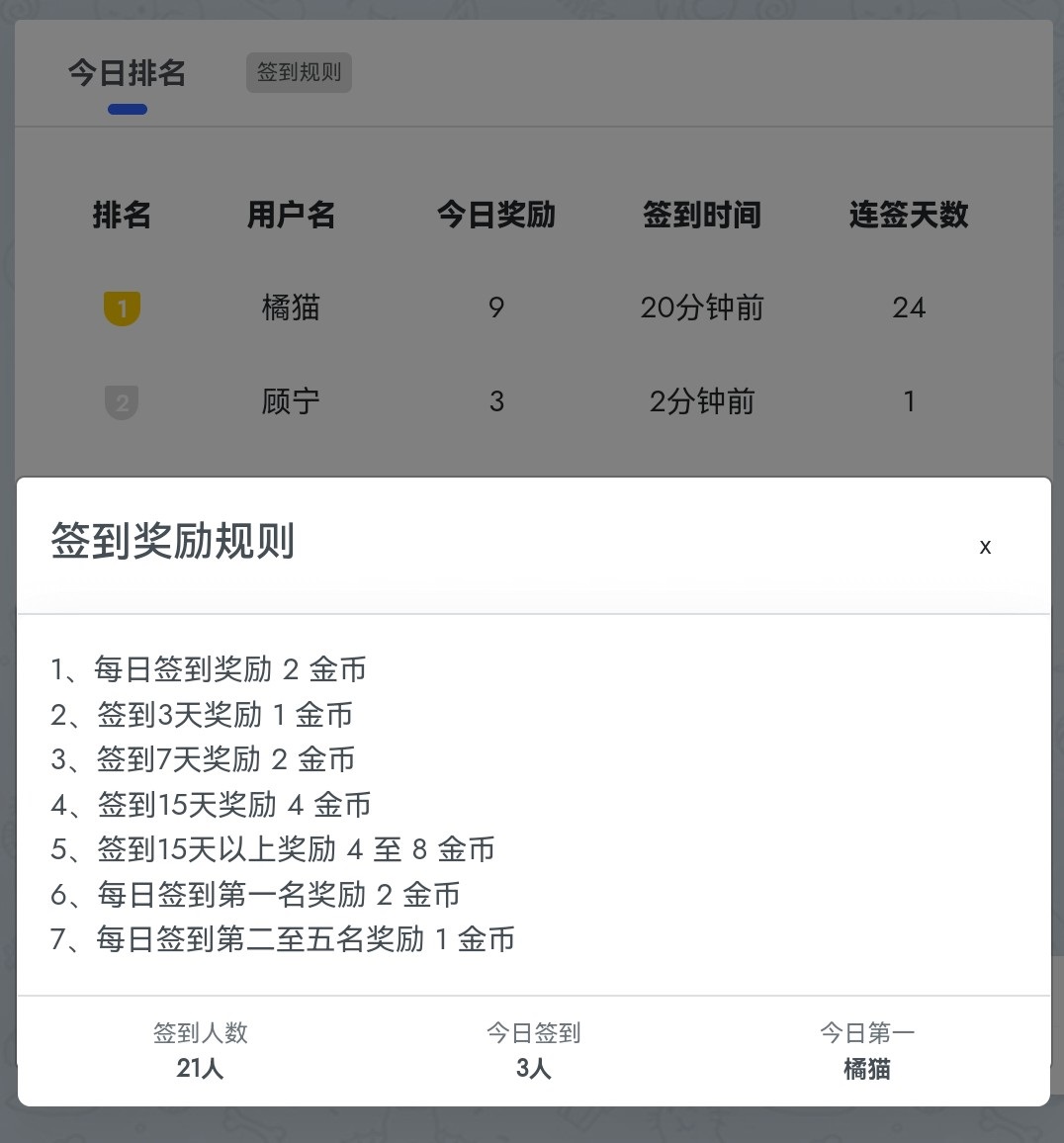 xiuno论坛 – 签到插件修改版