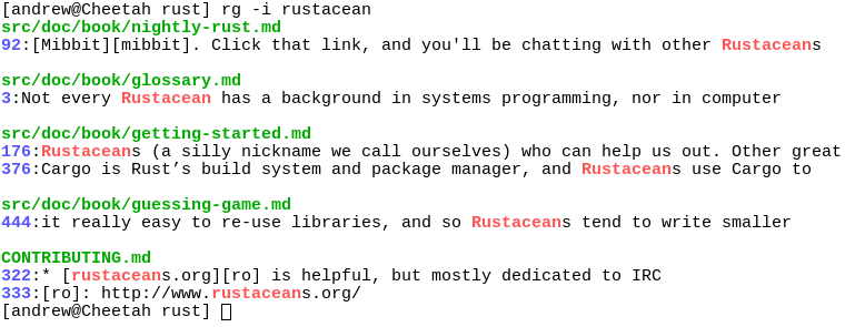 BurntSushi/ripgrep
