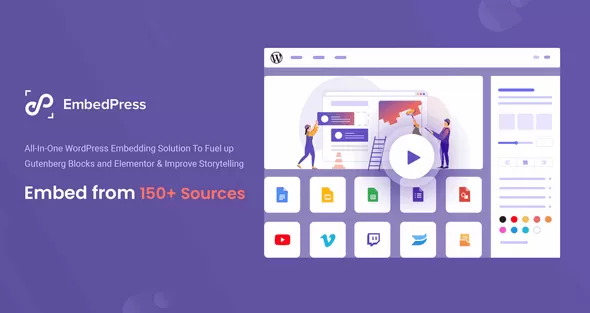 EmbedPress Prov3.6.3 无限制版- WP多合一嵌入插件
